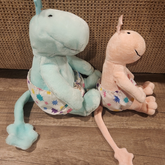 Set of 2 Gund Pink & Teal ZWIBBLE DIBBLE Plush Toys From Late 80s Early 90s - Picture 4 of 15